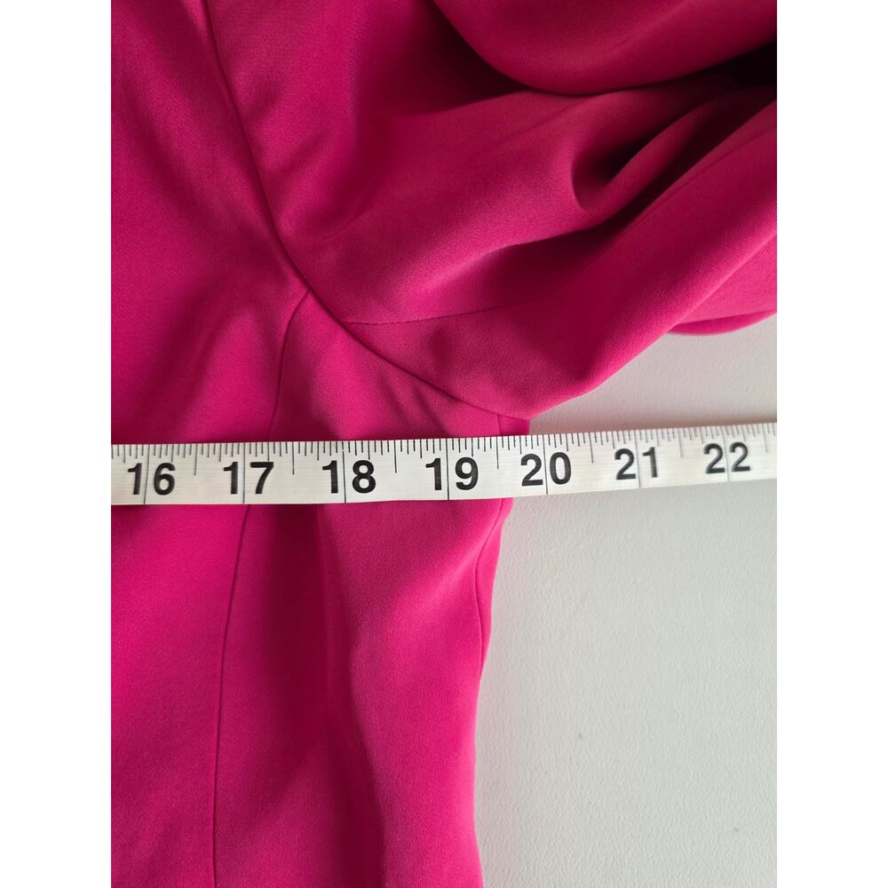 Trina Turk Women's Snowonder Open-front Crepe Tuxedo Blazer Hot Pink Size 10 - Picture 6 of 9